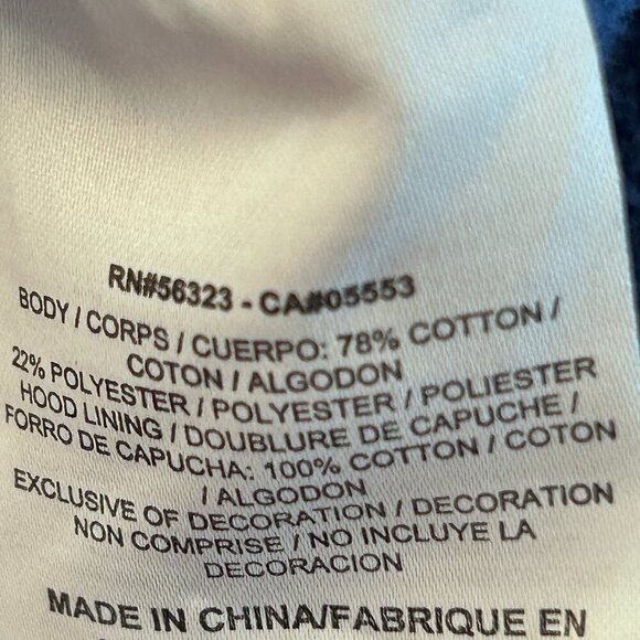 Jordan 13 Classic Cut Flint Blue Rare Pullover Hoodie Size M | Logo Hologram Y2K - Picture 7 of 13